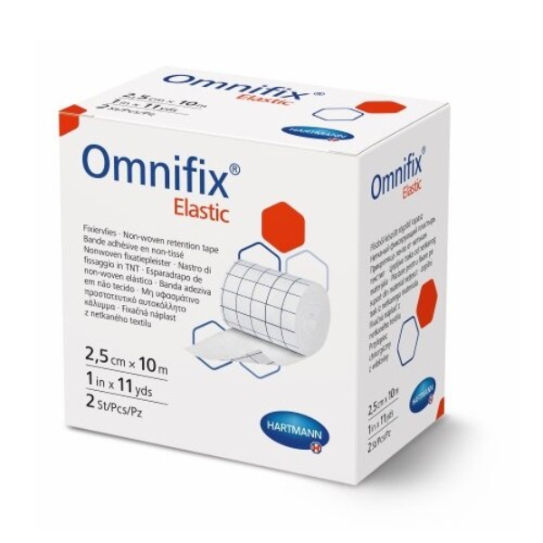 Фиксирующий пластырь в рулоне Omnifix Elastic 2,5см х 10 м. 2 рулона.